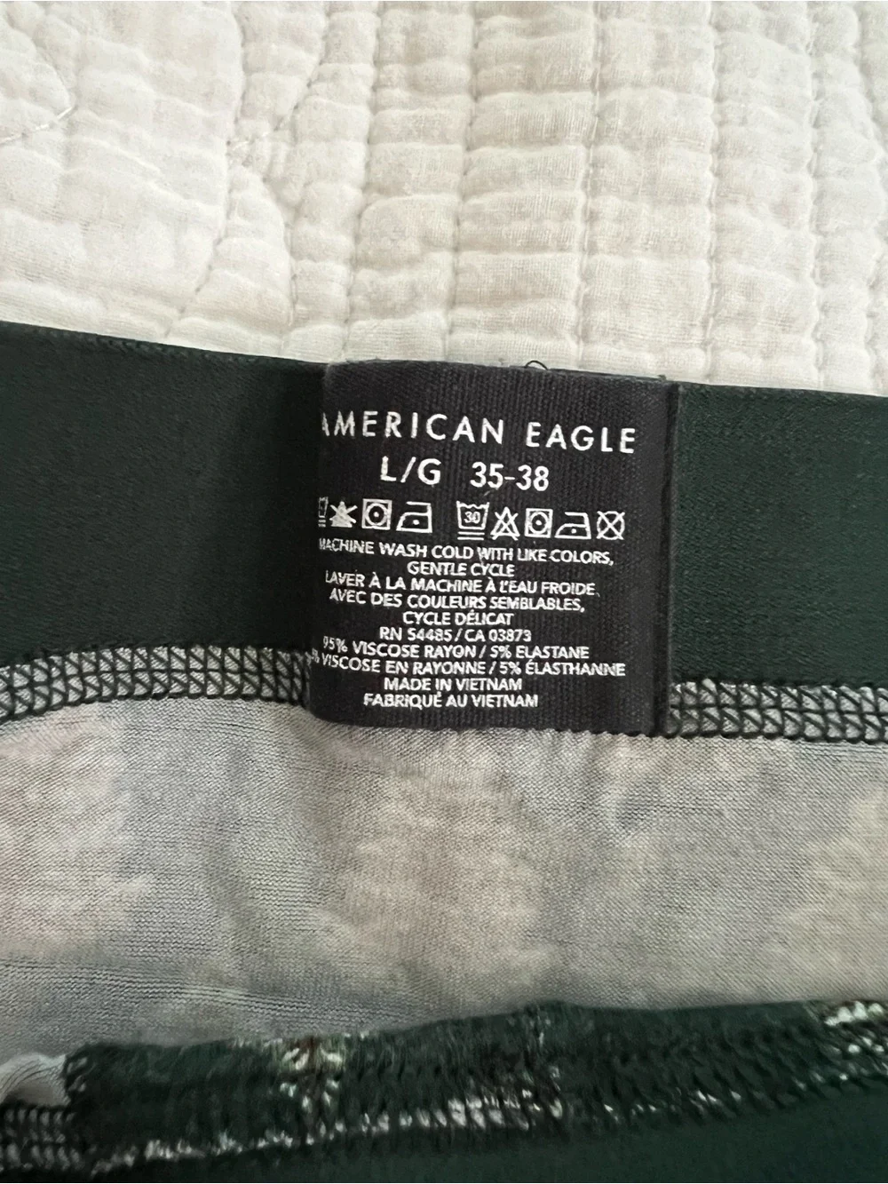 American Eagle Outfitters Dark Green Boxer Briefs with Metallic Tree Print